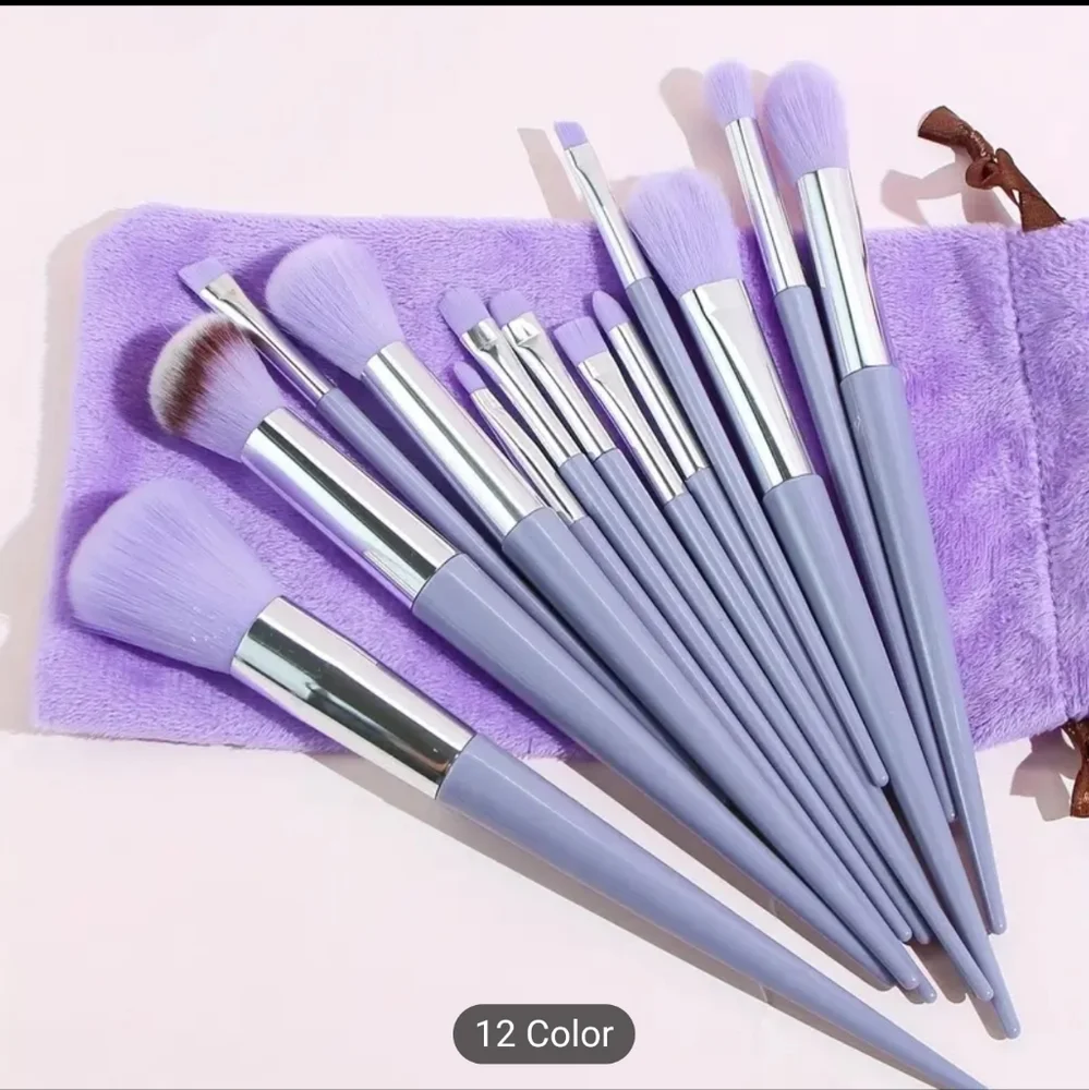 🎉🎉HOST PICK🎉🎉NEW🎉🎉 13PC Purple Brush Set with Travel Bag and Makeup Sponge
